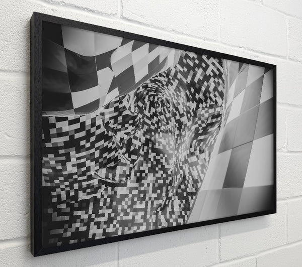 Gray Pixelated Distortion.