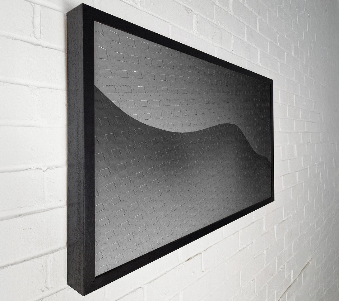  A Canvas Print of Gray Gridded Wave Canvas Wall Art