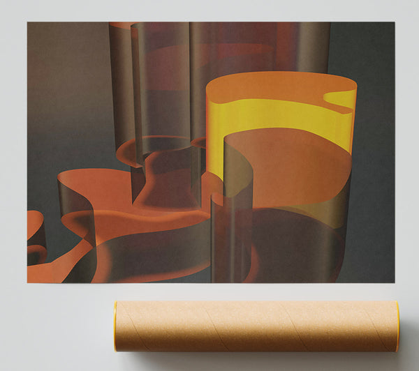 Amber Glass Forms Giclee Print
