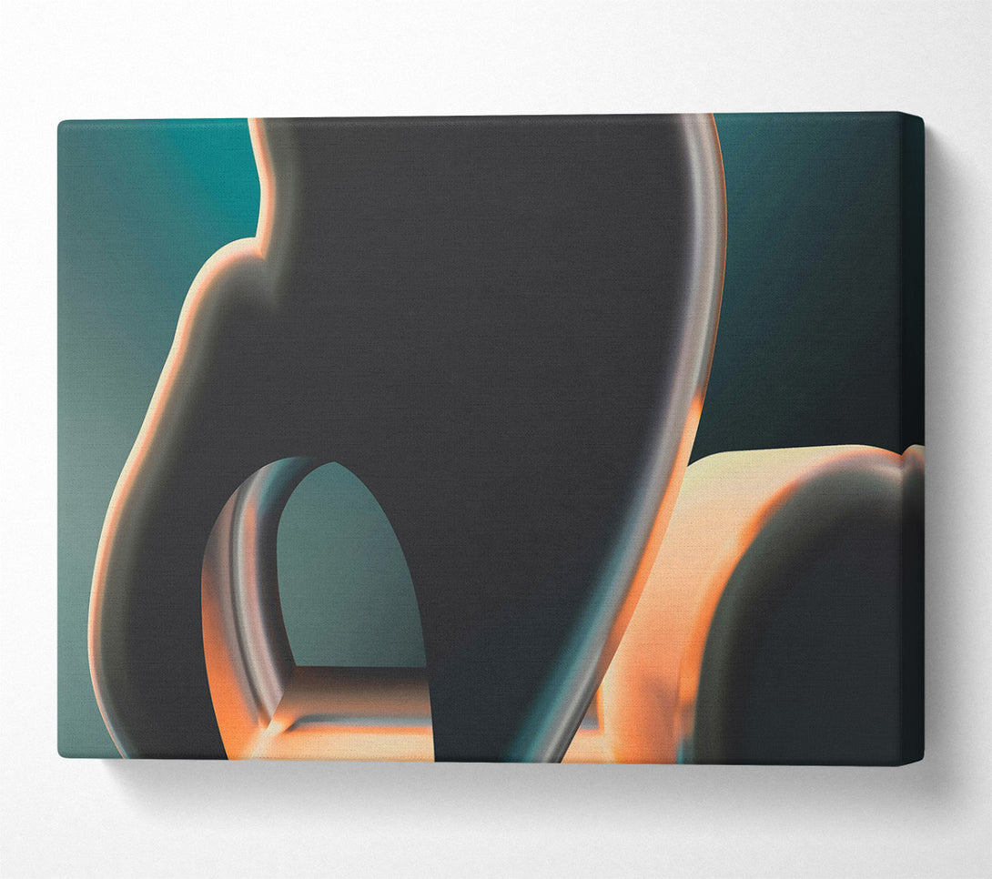  A Canvas Print of Orange Abstract Forms Canvas Art