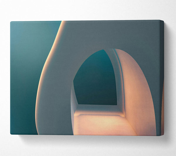  A Canvas Print of Teal Light Escape Canvas Art