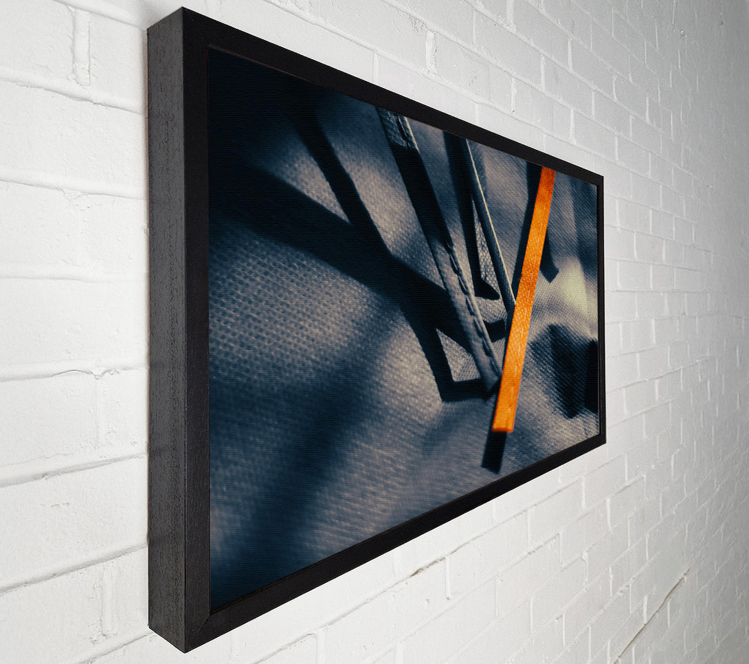  A Canvas Print of Orange Shadows On Gray Canvas Print