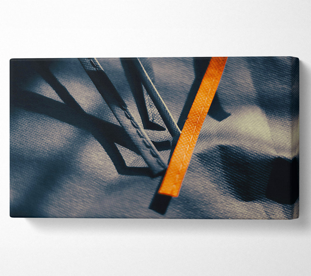  A Canvas Print of Orange Shadows On Gray Canvas Print