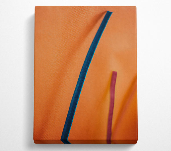  A Canvas Print of Orange Line Abstract Canvas Art