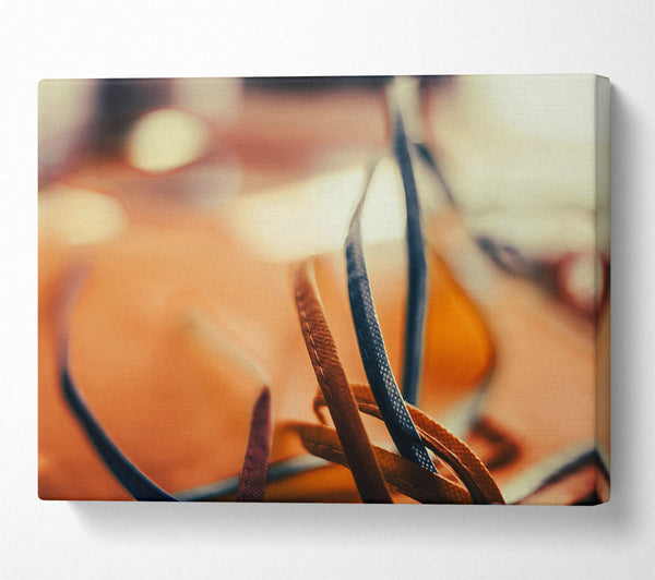 A Canvas Print of Tangled Orange Threads Canvas Art