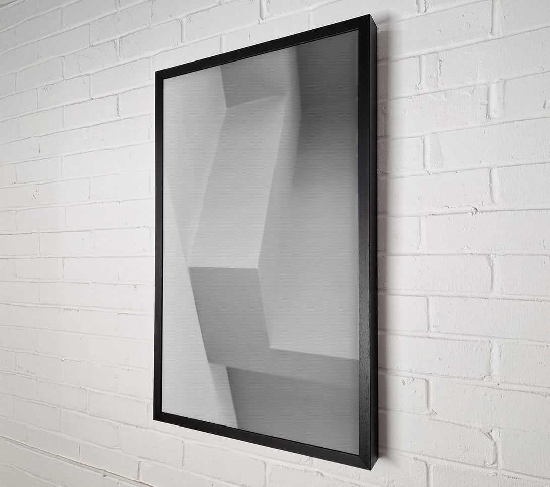  A Canvas Print of White Geometric Shadows Canvas Art