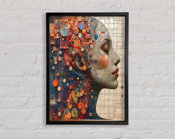 Surreal Woman Abstract Framed Print
