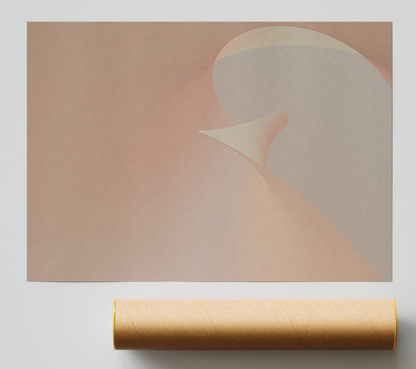 Peachy Abstract Form Giclee Print
