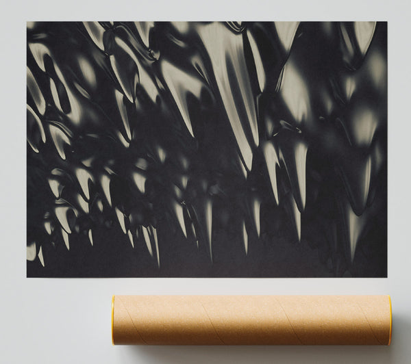 Black Liquid Drips Print