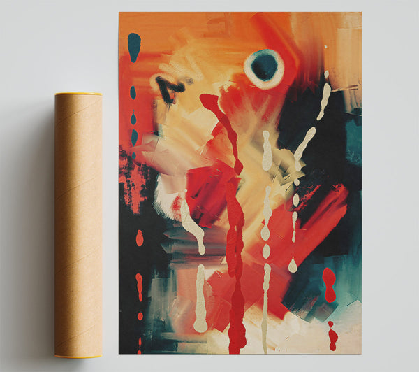 Crimson Splashes Of Life Giclee Print
