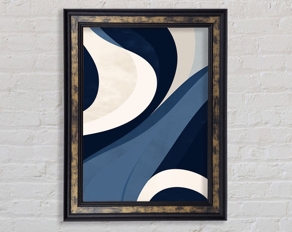Swirls Of Blue Framed Print