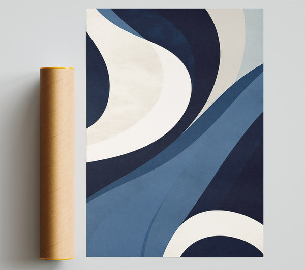 Swirls Of Blue Print