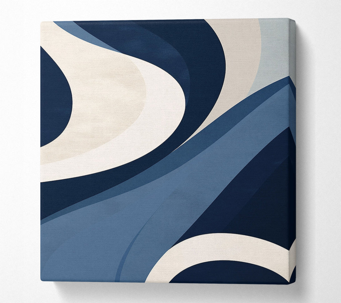  A Canvas Print of Swirls Of Blue Canvas Print
