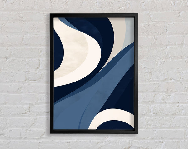Swirls Of Blue Framed Print