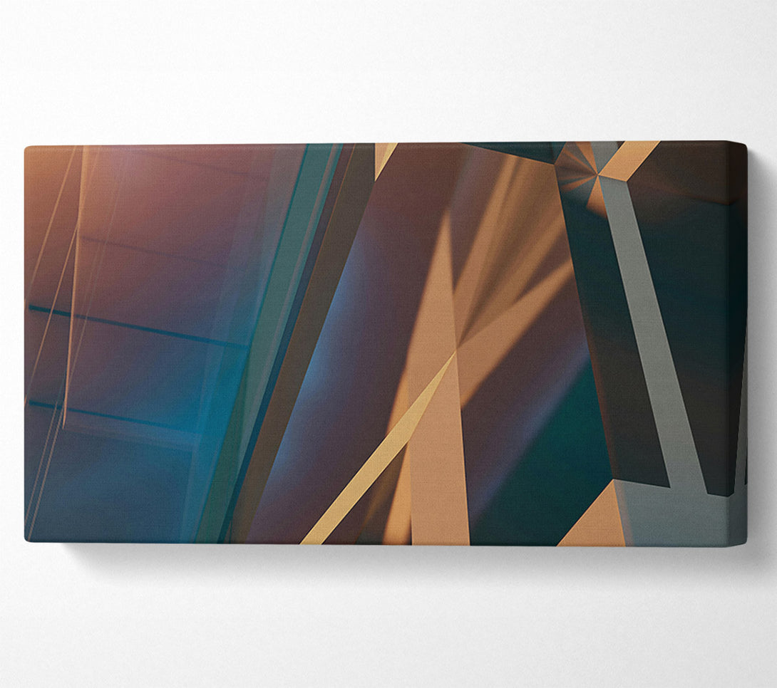  A Canvas Print of Golden Geometric Reflections Canvas Print