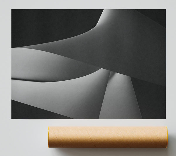 Silver Form And Shadow Print
