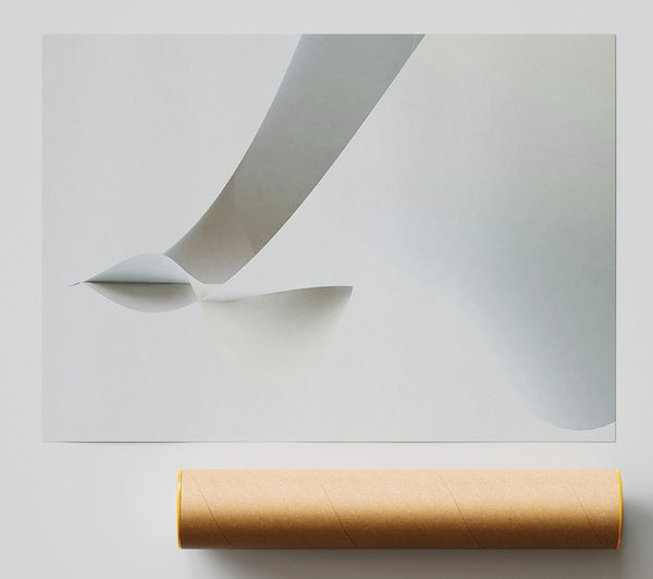 White Paper Sculpture Print