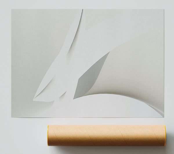 Silver Swirling Shapes Giclee Print