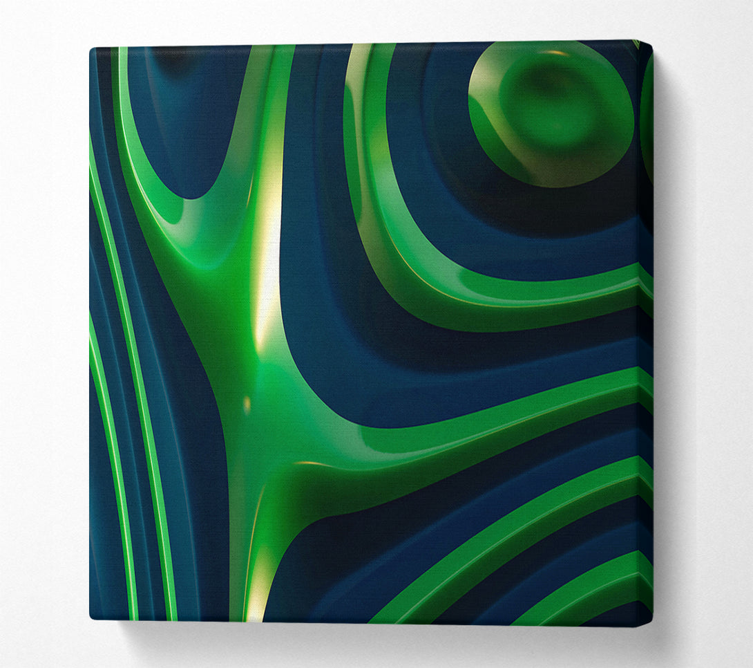  A Canvas Print of Emerald Abstract Waves Canvas Print