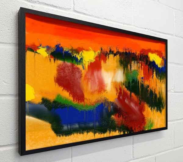 Orange Abstract Drip