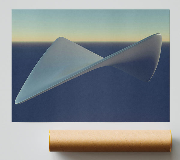 Blue Abstract Form Poster