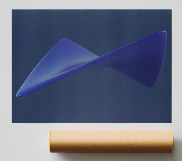 Indigo Abstract Form Giclee Print