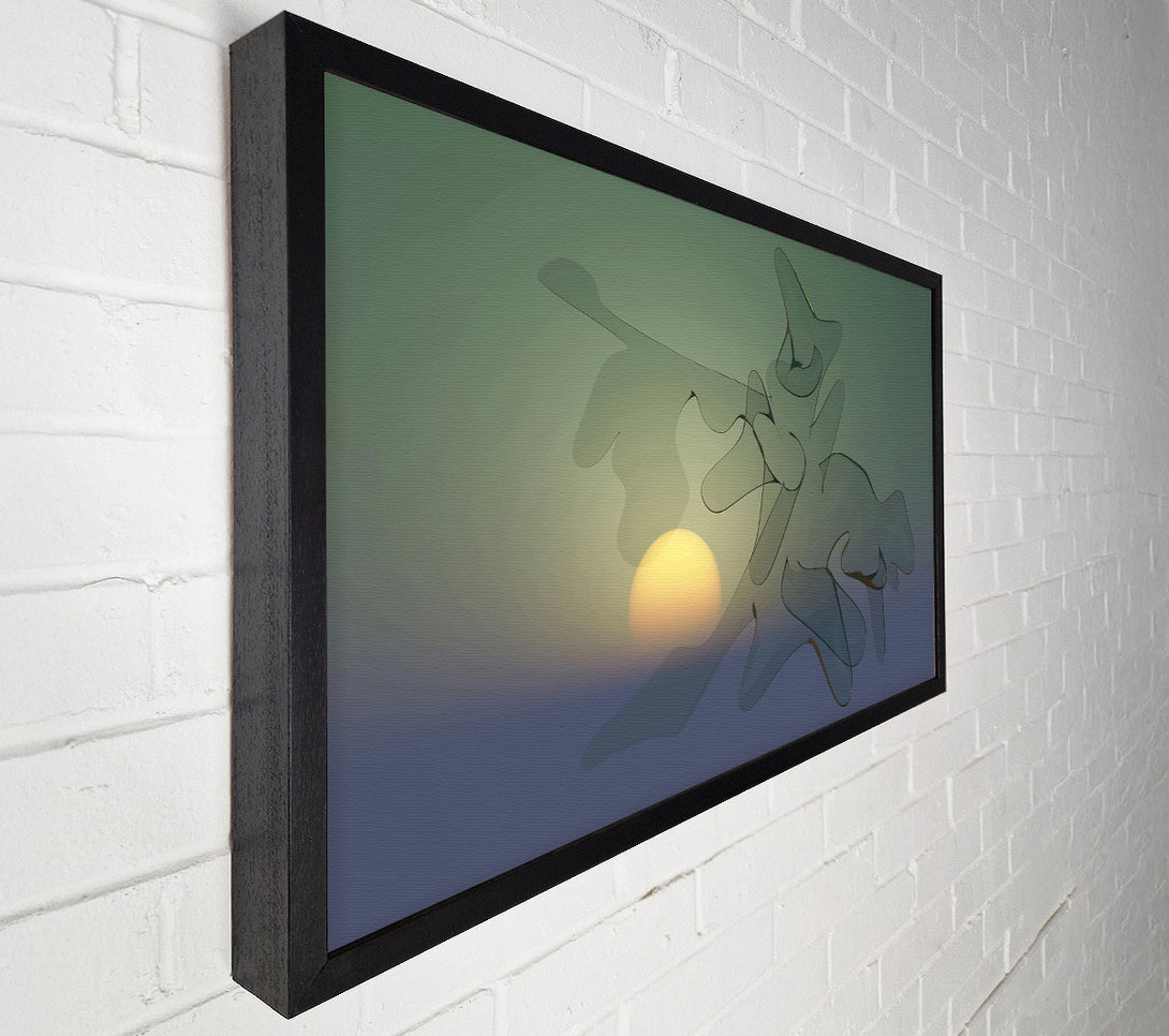  A Canvas Print of Green Sunset Forms Canvas Art