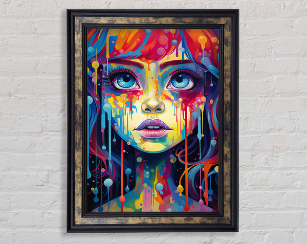 Tears Of Colour Paint Framed Print