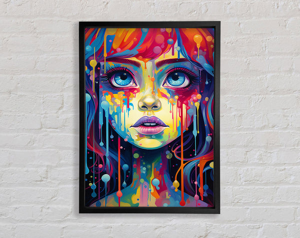 Tears Of Colour Paint Framed Print