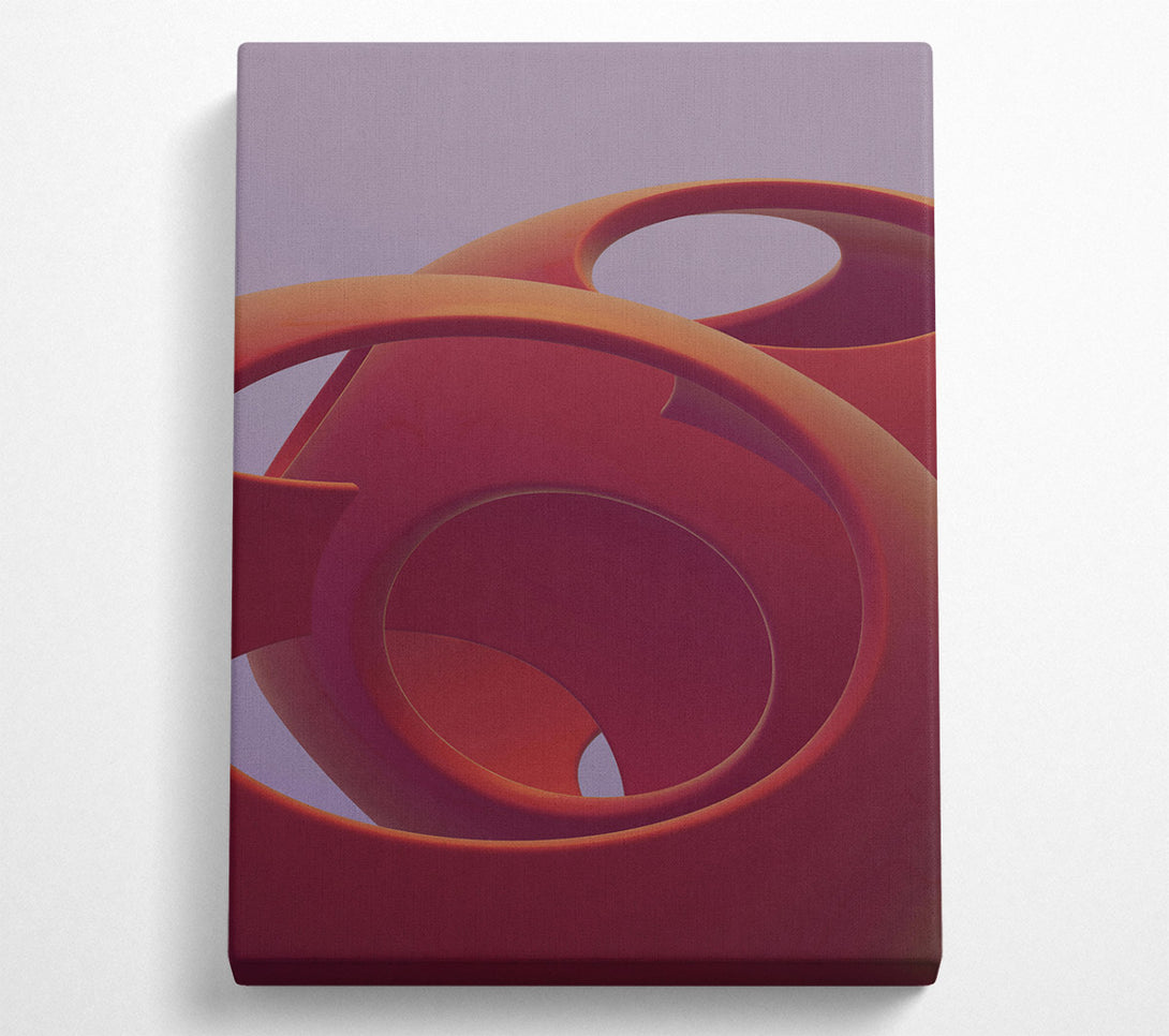  A Canvas Print of Crimson Abstract Forms Canvas Print