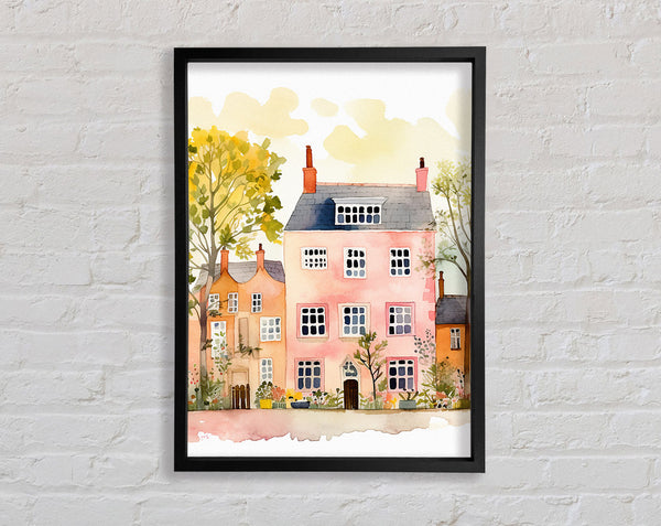 Terraced Houses Framed Print