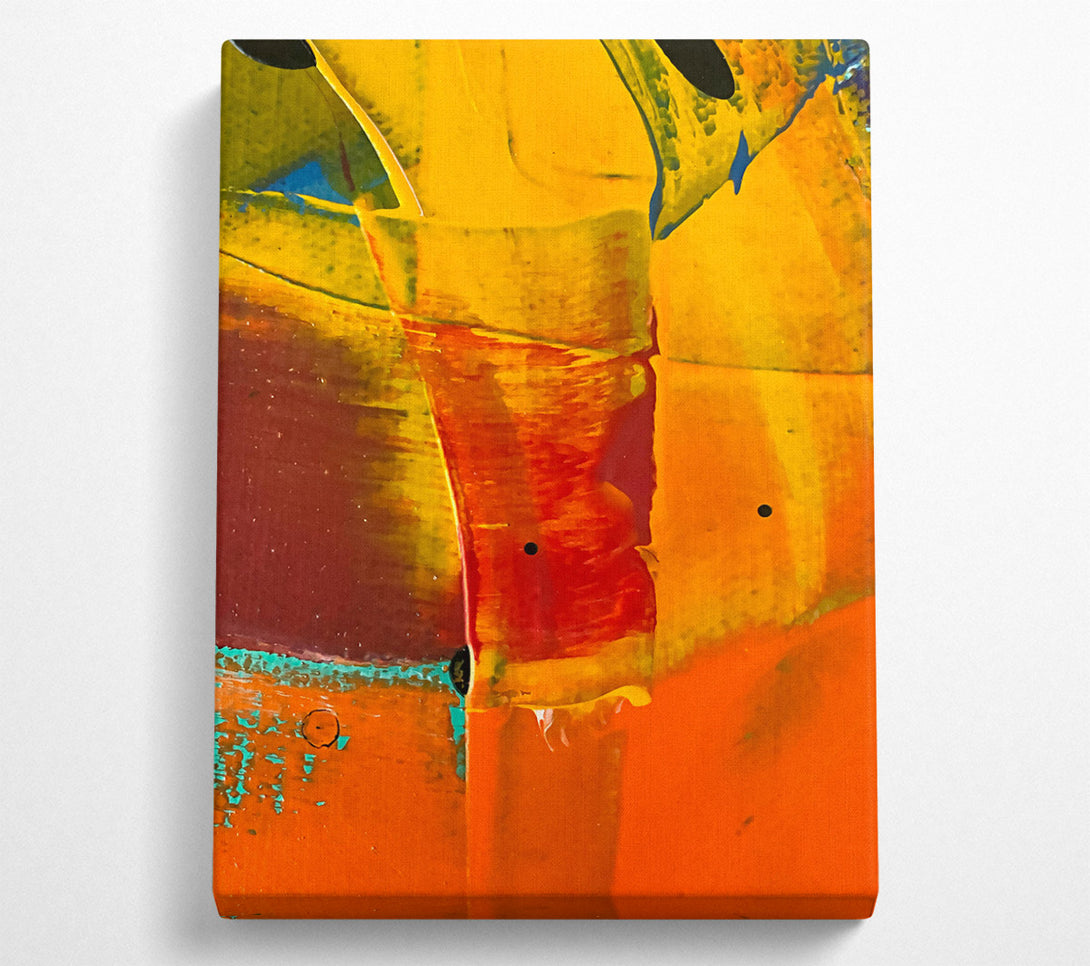  A Canvas Print of Orange Abstract Swirls Canvas Print
