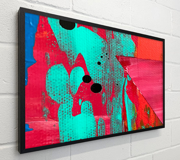 Teal & Crimson Abstract