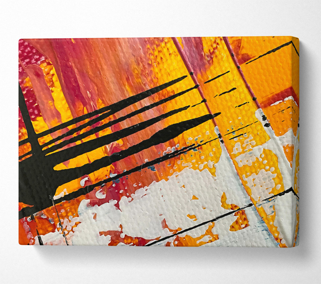  A Canvas Print of Golden Abstract Lines Canvas Art