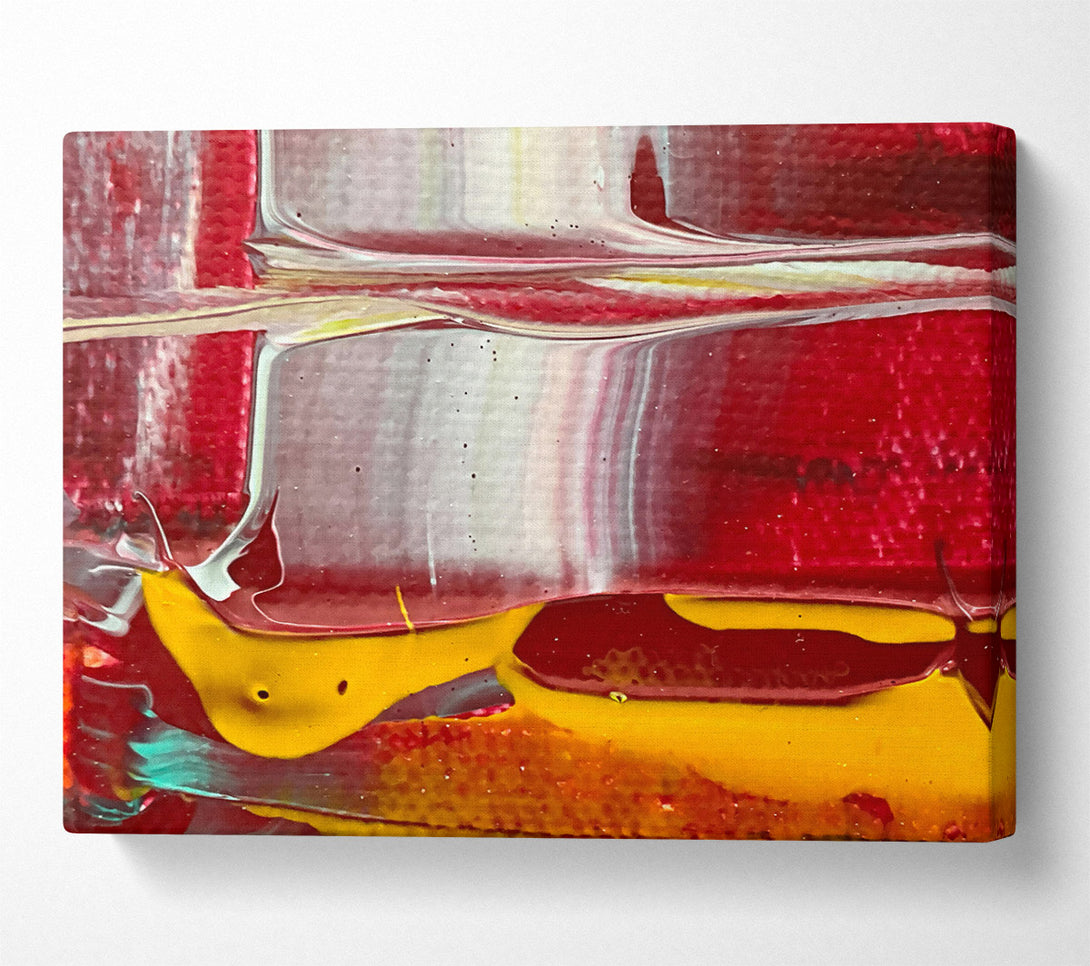  A Canvas Print of Crimson Abstract Flow Canvas Wall Art