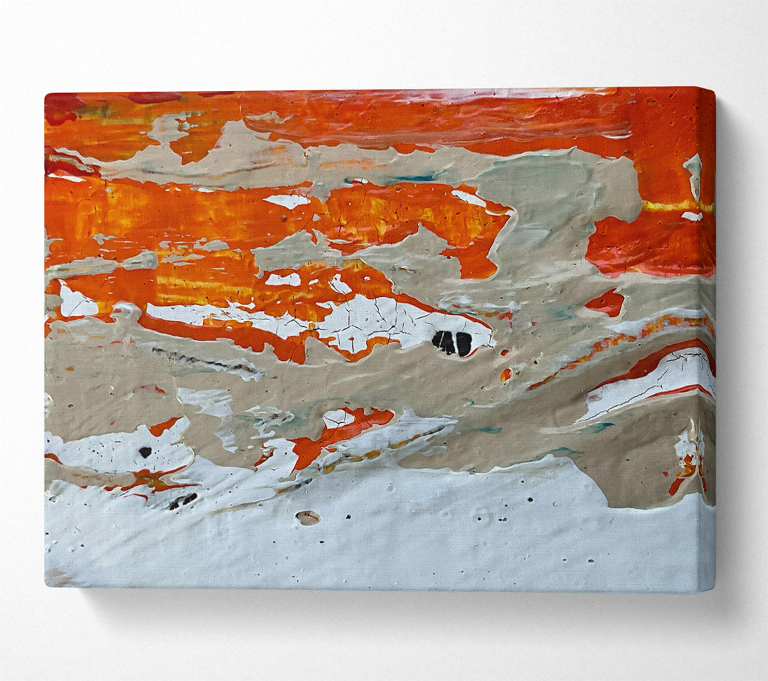  A Canvas Print of Orange Abstract Flow Canvas Art