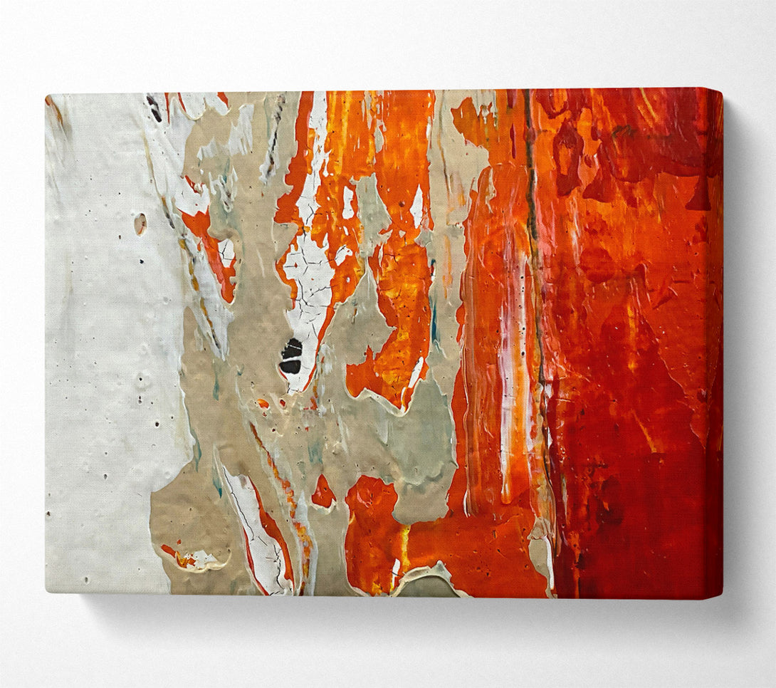  A Canvas Print of Orange Abstract Flow Canvas Art