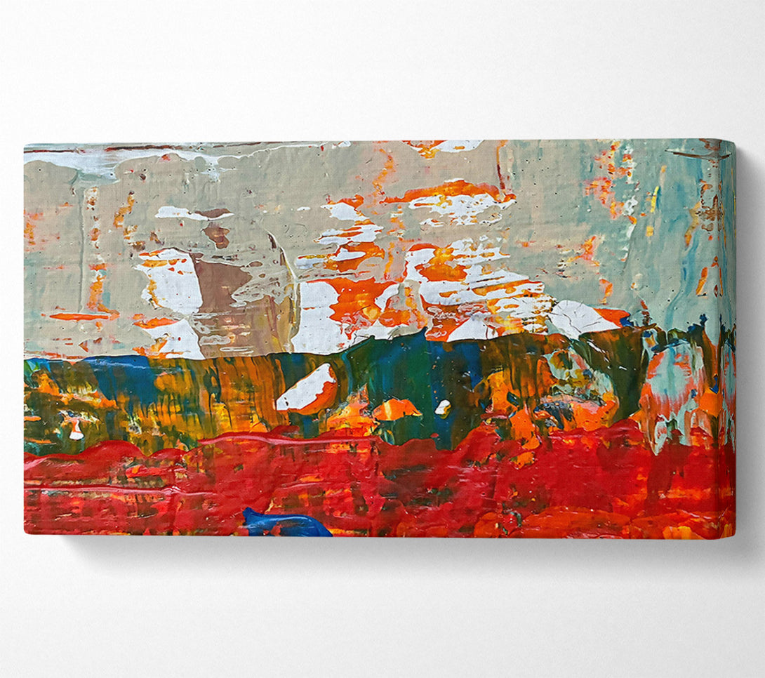  A Canvas Print of Crimson Sunset Layers Canvas Art
