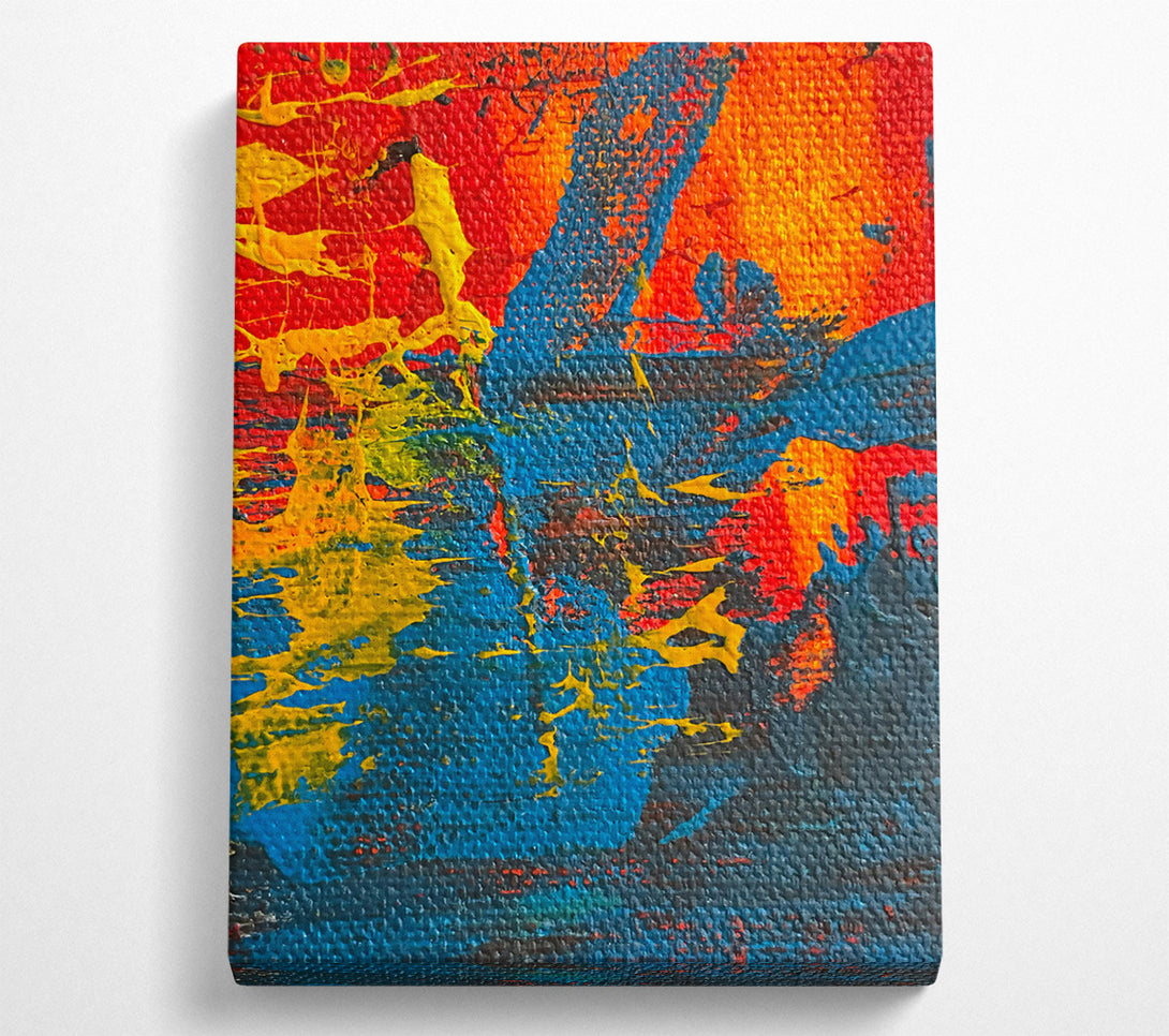  A Canvas Print of Azure Splashes Of Color Canvas Art