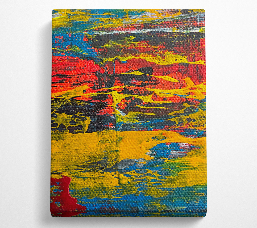  A Canvas Print of Golden Abstract Flow Canvas Print