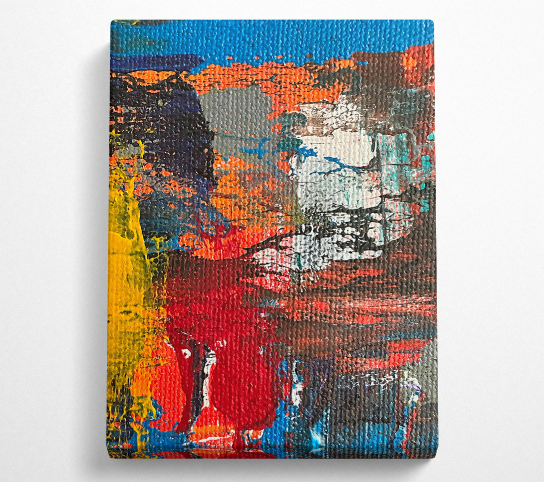  A Canvas Print of Red Abstract Expressionism Canvas Print