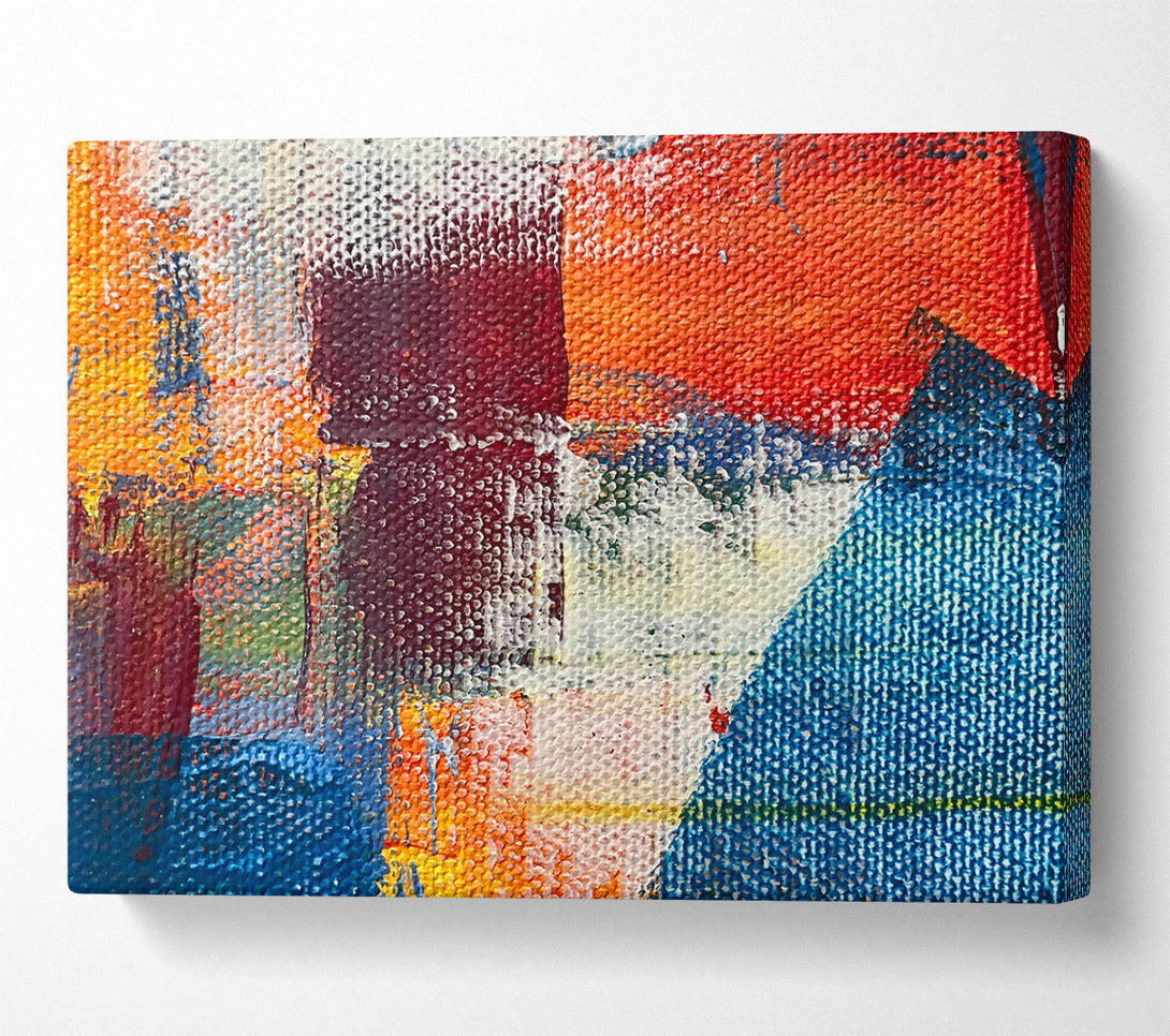  A Canvas Print of Orange And Blue Abstract Canvas Print