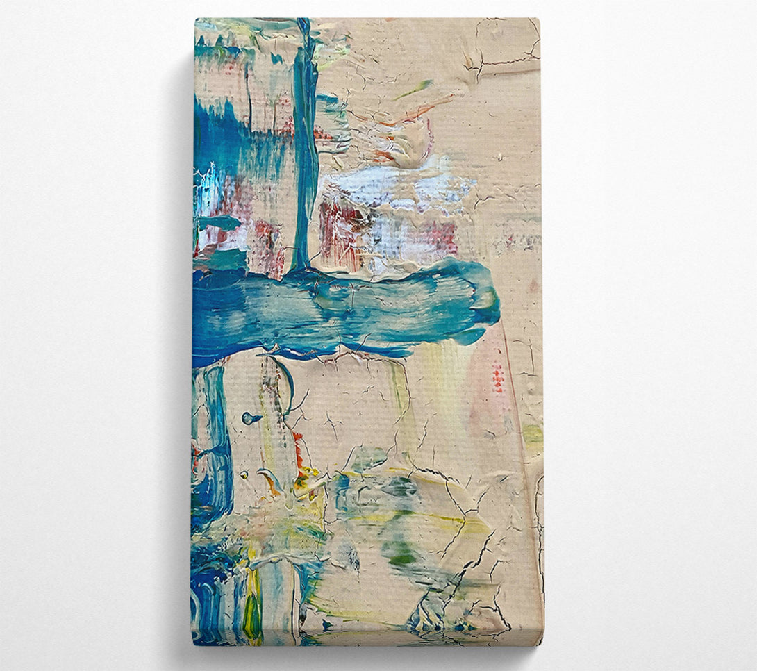  A Canvas Print of Teal And Cracked Hues Canvas Wall Art