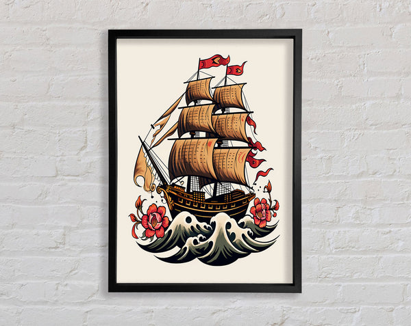 The Boat On The Ship Framed Print