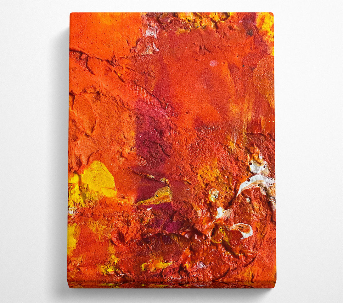  A Canvas Print of Orange Abstract Flow Canvas Art