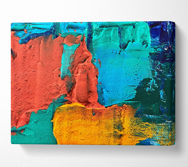  A Canvas Print of Orange Burst Abstract Canvas Art