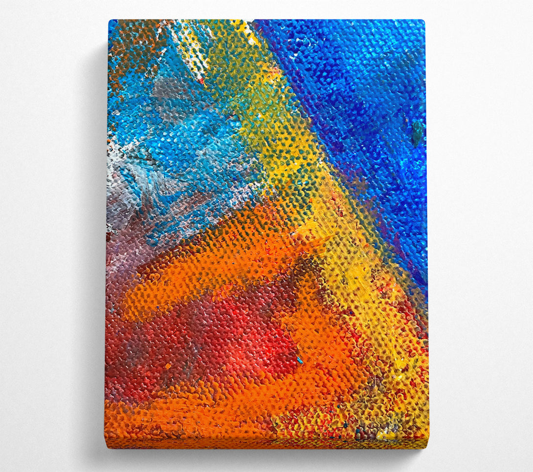  A Canvas Print of Orange Abstract Strokes Canvas Wall Art
