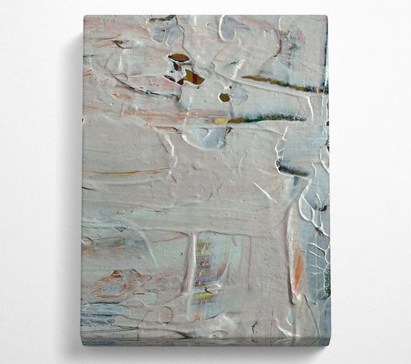  A Canvas Print of Silver And Peach Abstract Canvas Wall Art