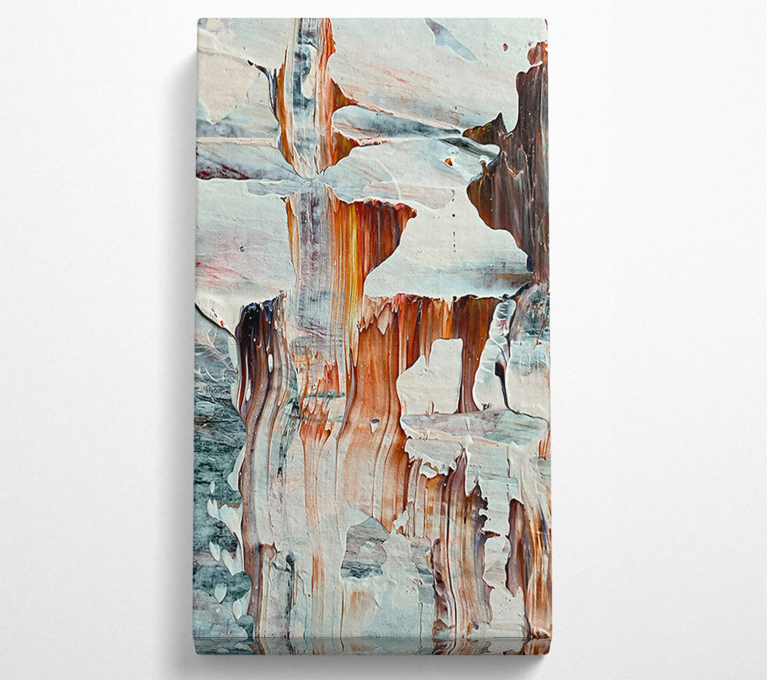  A Canvas Print of White And Rust Drips Canvas Art