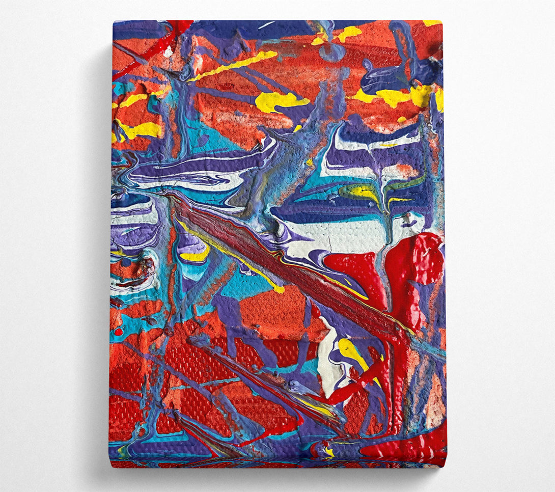  A Canvas Print of Red Swirls And Blues Canvas Art